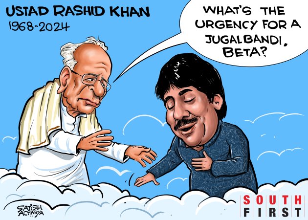 Alvida Ustad Rashid Khan Saab!  #UstadRashidKhan 
@TheSouthfirst cartoon.