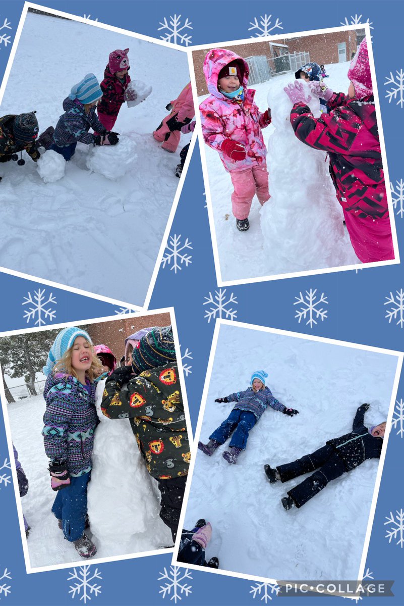 Snow much fun!! We worked together as a team to build a snowman :) One student noticed, “I am taller than the snowman!” <a href="/FESFalcons_LDSB/">Fairfield Elementary</a>