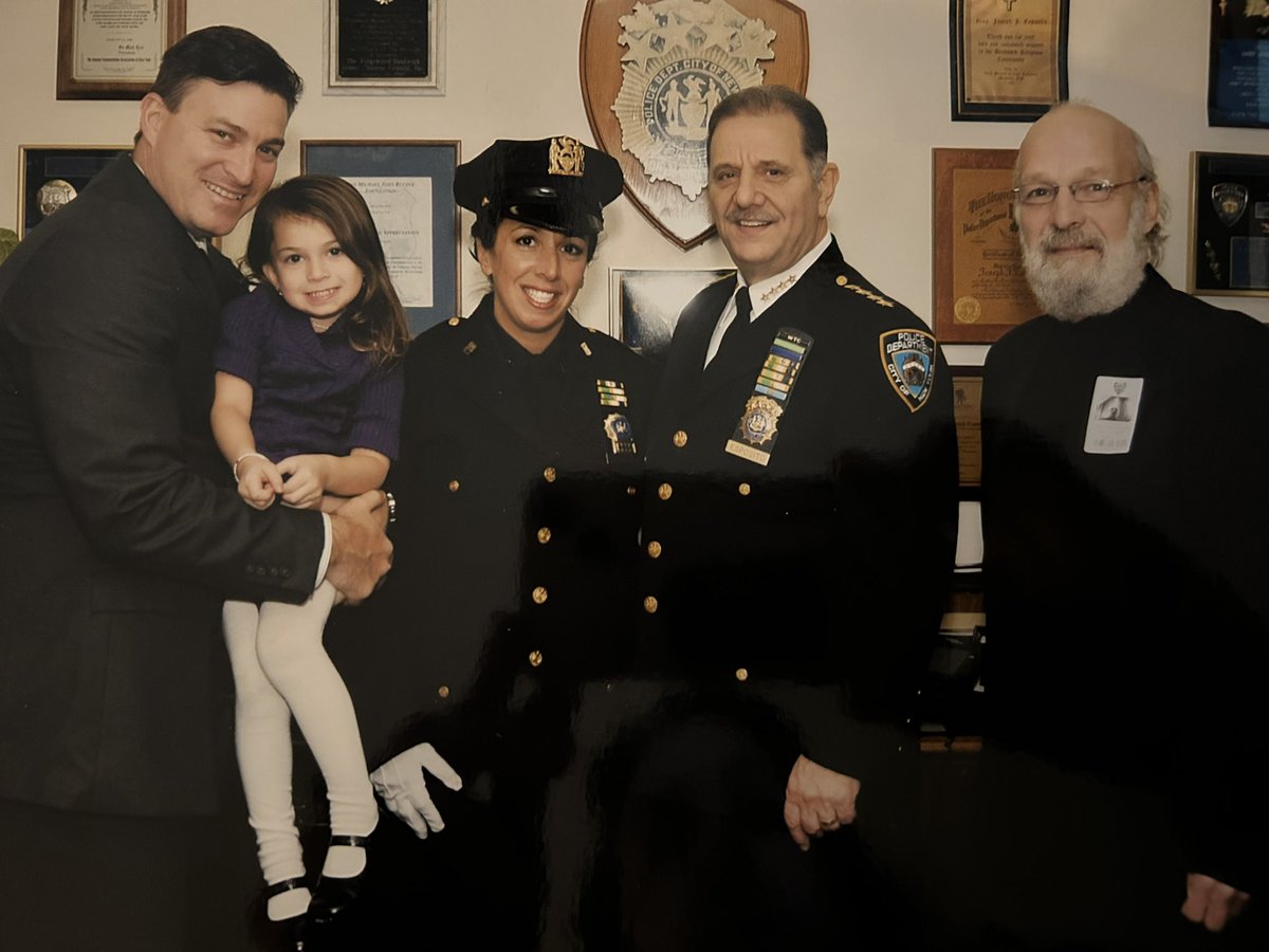 Thank you to my mom for her 20 years of service to NYPD. And all those who put their lives on the line to protect.  That’s me at her promotion to 2nd Grade Detective.  Unfortunately,   Her Chief in the photo passed away today. #NationalLawEnforcementAppreciationDay