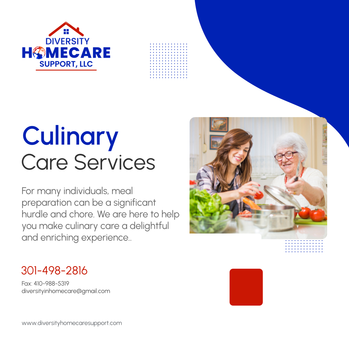diversityhcsllc's tweet photo. A nutritious and well-balanced diet is essential for maintaining overall health and well-being. Our meal preparation and cooking services aim to provide delicious and nourishing meals.

#EllicottCityMD #HomeHealthCareServices #CulinaryCare https://t.co/FWUYhh88V2