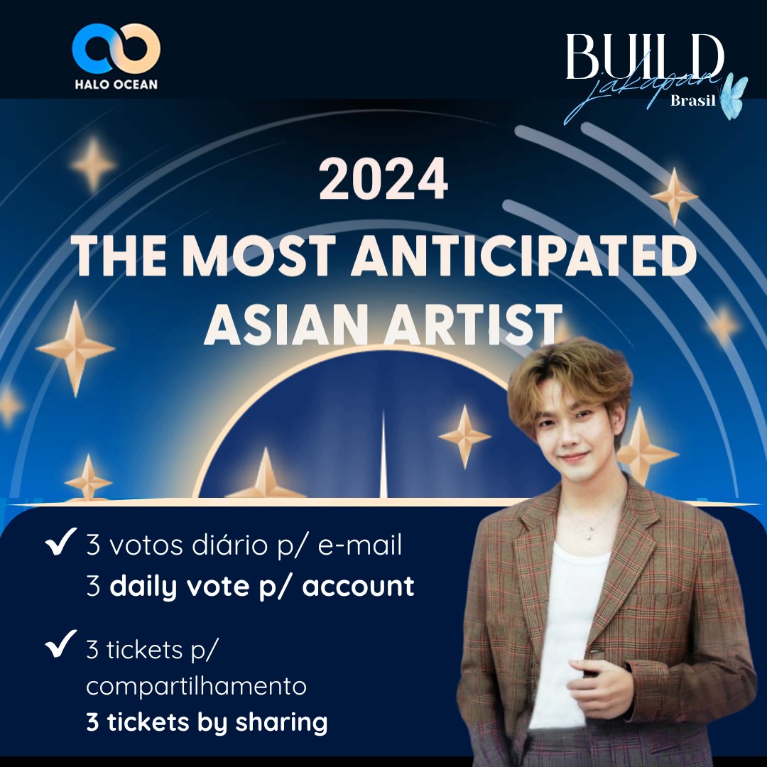 buildbrasil's tweet photo. — HALOOCEAN x BUILD | SPECIAL EVENT - 10.01.2024 💠

✨ 2024 THE MOST ANTICIPATED ASIAN ARTIST ✨

RT QRT this post to claim tickets for the event

💠 100 RT  > 100 tickets
💠 300 RT > 200 tickets

🔗https://t.co/LzpwFP3VJE

Don't forget to vote daily 😉

#BuildJakapan #Beyourluve
@JakeB4rever