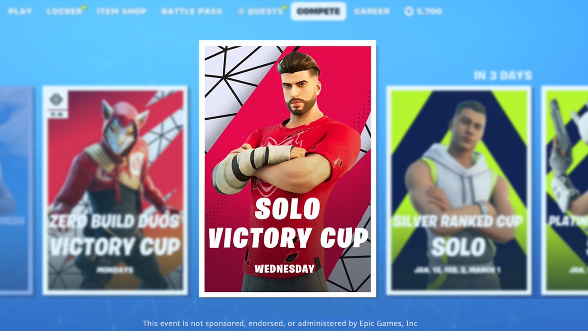 SypherPK's tweet photo. There hasnt been a Fortnite tournament in 18 days... 

So I'm hosting a Solo Victory Cup TOMORROW at 5:30PM CT 3 games, $200 to the winner each game.  Registration is at 5CT in @vitalscrims 

Only inviting the best and making this a STACKED lobby! 👀 https://t.co/GldZ1yZbN7