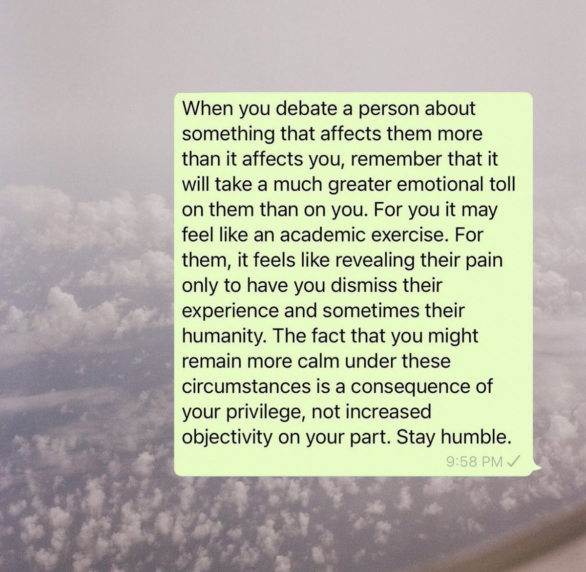 Hace varios años me topé con esto de Sarah Maddux y trato de acordarme siempre de esto. 
Parece un buen día para compartirla.