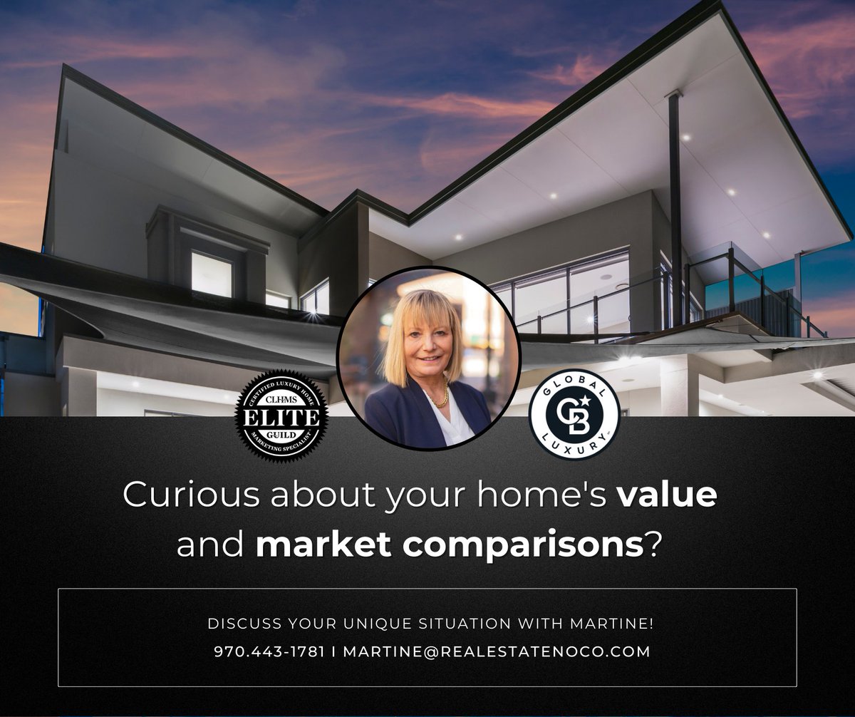 Would you like to gain #valuableinsights into the current value of your home, including a tailored evaluation that compares it to recently sold or #availableproperties in the market? 🏘️ 

Let's discuss your unique situation in detail 👇
📞 970.443.1781
📧 martine@realestatenoco