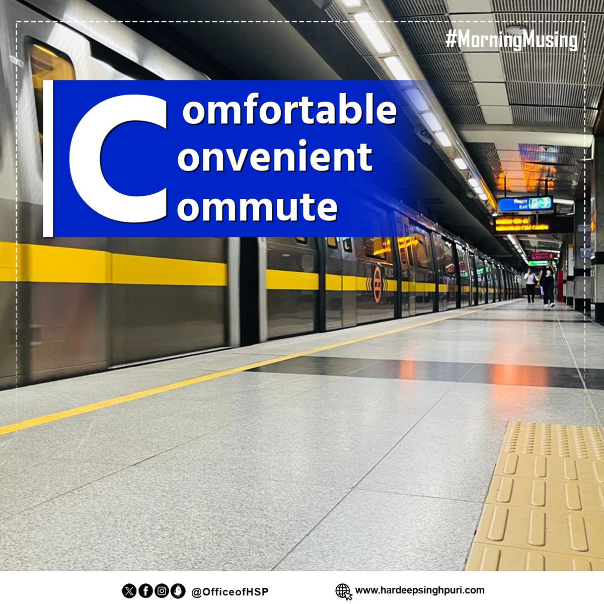 OfficeofHSP's tweet image. 🚇 Comfortable, Convenient and commute.
#MorningMusing