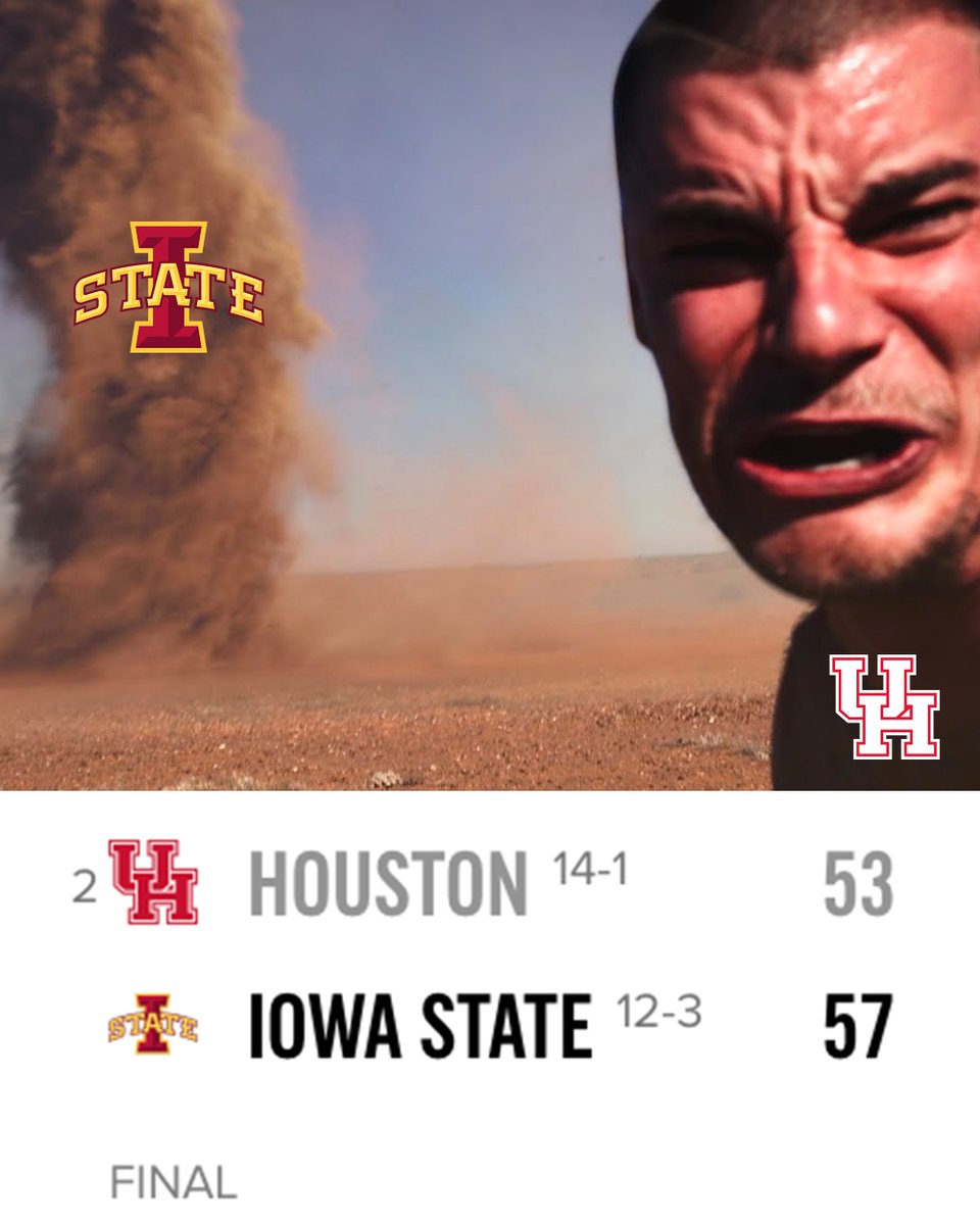 CBBonFOX's tweet photo. The Cyclones take out the Cougars handing them their first loss of the season! 😱 @CycloneMBB https://t.co/ZGbOJhR4Nj