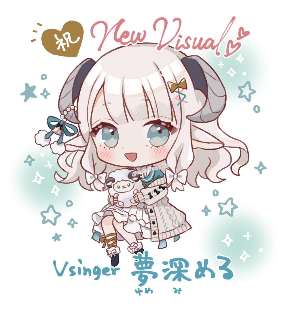 「Vsinger夢深めるちゃんの新ビジュアルを担当させていただきました! これから」|みゃーこ👾のイラスト