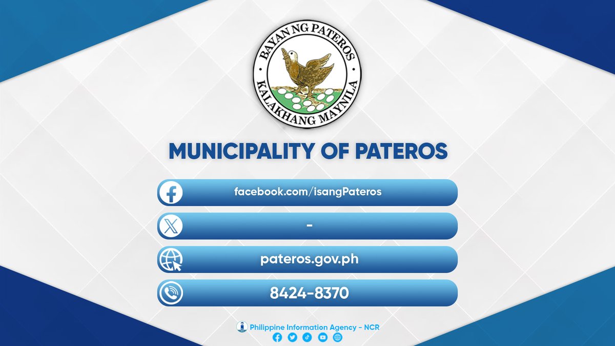 PIA_NCR's tweet image. Sa darating na Pebrero, ay magkakaroon ng libreng Kasalang Bayan sa #Pateros!

Sa mga nais makilahok at iba pang impormasyon, makipag-ugnayan sa tanggapan ng Local Civil Registry sa 8424-8370 local 109.

READ: pia.gov.ph/news/2024/01/0…