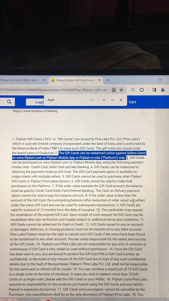 sebakroy09's tweet photo. With immense of irritation ,writing to so called e-commerce of Bharat @flipkartsupport what’s wrong? We gifted 30k GC to our friend’s wedding for flight tickets now hell he is unable to use . He said it can’t be used in flight ? Your T&amp;C sucks #scam #Fraud .@_Kalyan_K https://t.co/ALmwlFAfiW