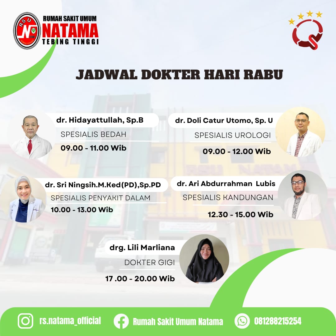 RSUmumNatama's tweet photo. Gak ada yang bisa hentikan kita dari tetap sehat dan bahagia. Cek jadwal dokter, dan biarkan tubuh kita jadi tempat terbaik untuk tinggal! #rsunatama #natama #bpjs #bpjskesehatan #infomedan #infotebingtinggi https://t.co/2O5ecUtWbo