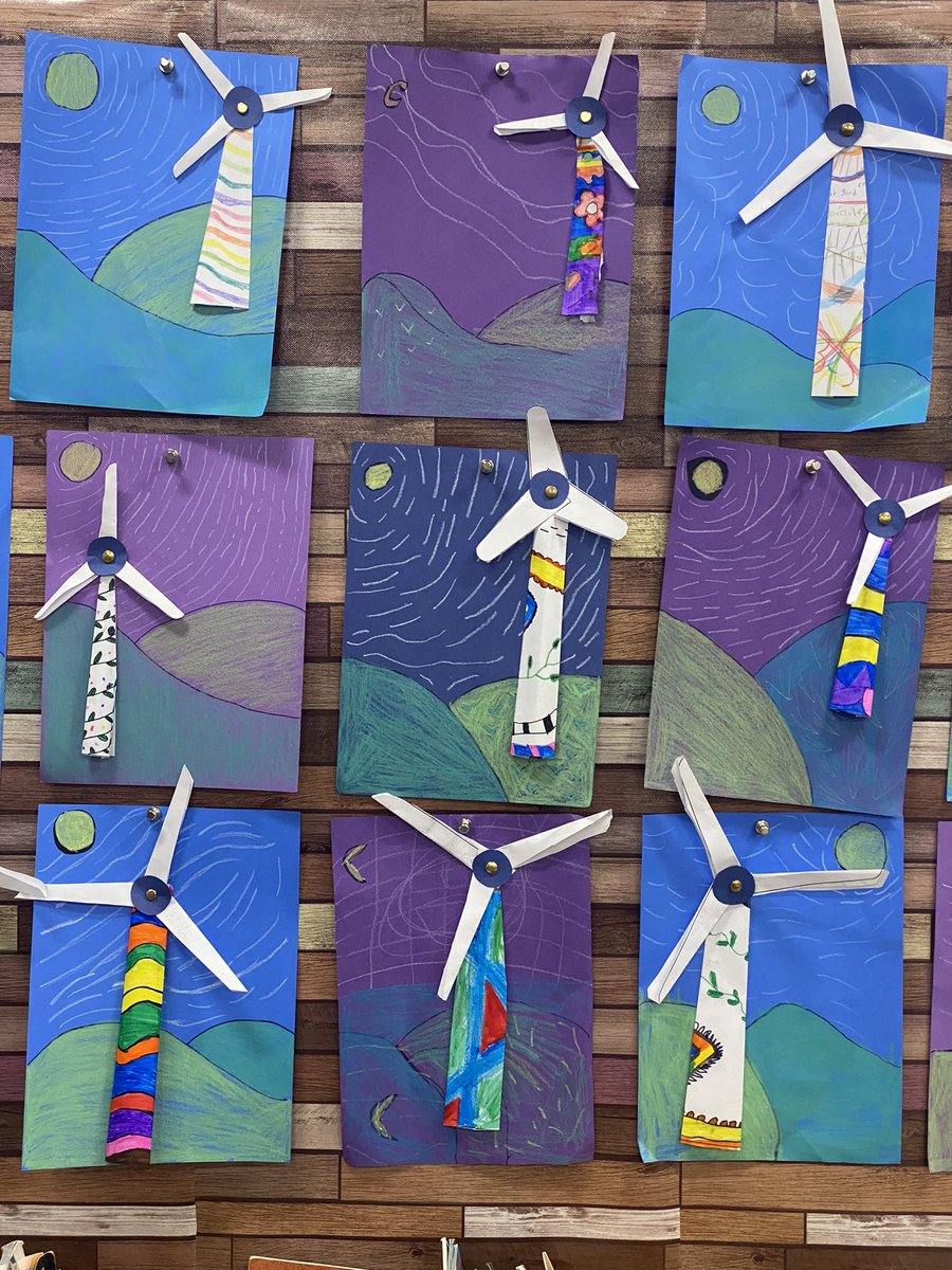 lori_huntsman's tweet photo. Today we harnessed the wind and turned turbines into art! ๐จ My fourth graders have the power to make a difference with their art thanks to @studentsrebuild and the #ExtraordinaryEarthProject ๐ Sign up today if you havenโt yet! #DoubleDays #TEACHers #art @sdschools @SpreckelsSD https://t.co/NRzyh3J4kN