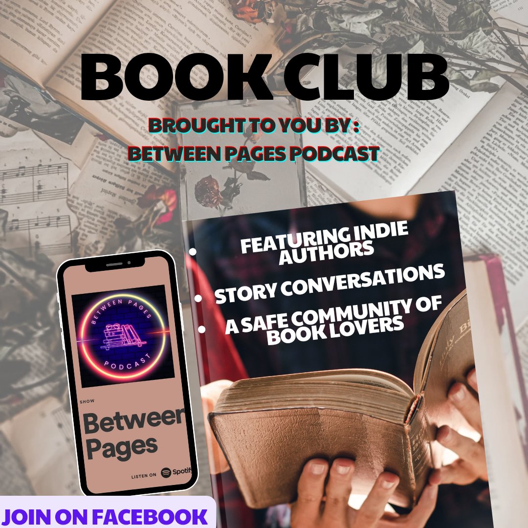 BtwnPages_Pod's tweet photo. New Book Club presented by our podcast. If you know an indie author or you are one, comment below. We would love to feature your book as BOTM #readingcommunity #WritingCommmunity #indieauthors #BookReview #booktwt https://t.co/QGLvmGUMKn