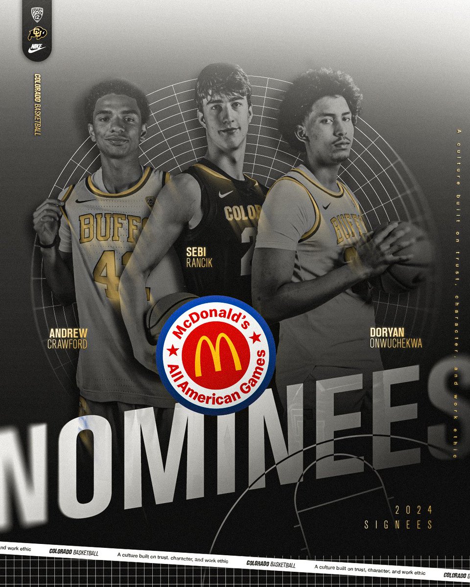 Colorado Men's Basketball (@cubuffsmbb) on Twitter photo congrats to our guys on their <a href="/McDAAG/">McDonald's All American Games</a> nominations ๐
#GoBuffs congrats to our guys on their <a href="/McDAAG/">McDonald's All American Games</a> nominations ๐
#GoBuffs