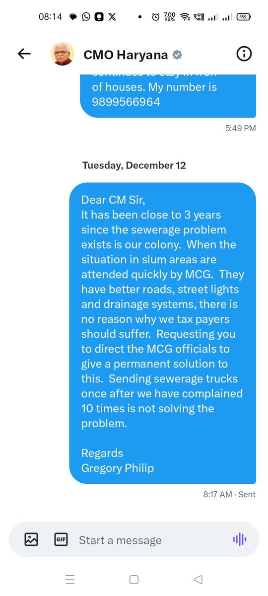 gregoryphilip36's tweet photo. @MunCorpGurugram Had posted this tweet earlier also but to no avail https://t.co/NeIQ9s1GJm