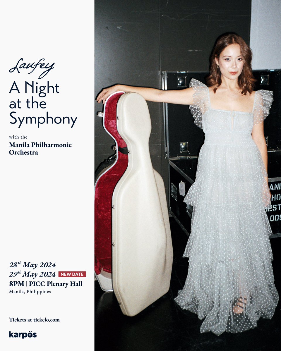 Manila, I'm blown away by the response so far! I'm so excited to share that I'm adding a second night of A Night at the Symphony on May 29th. Presale is open now for both dates using the same code ✨ tickelo.com/laufey-nightat…