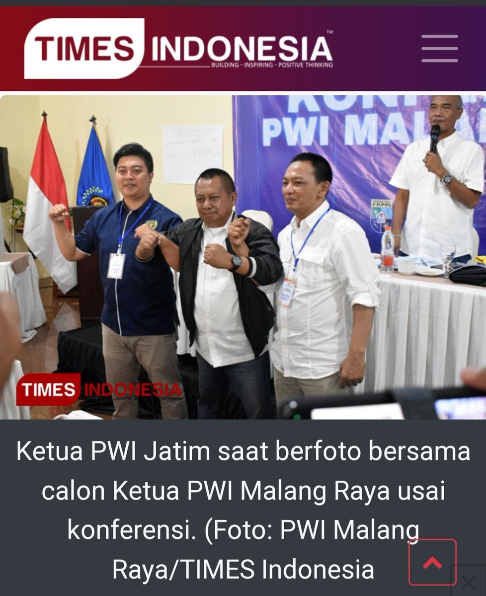 lutfiitem's tweet photo. Selamat Om Cahyono terpilih kembali sebagai Ketua PWI Malang Raya 2024 - 2027.
#sukses Pwi Malang Raya https://t.co/6nj8OUHOJK