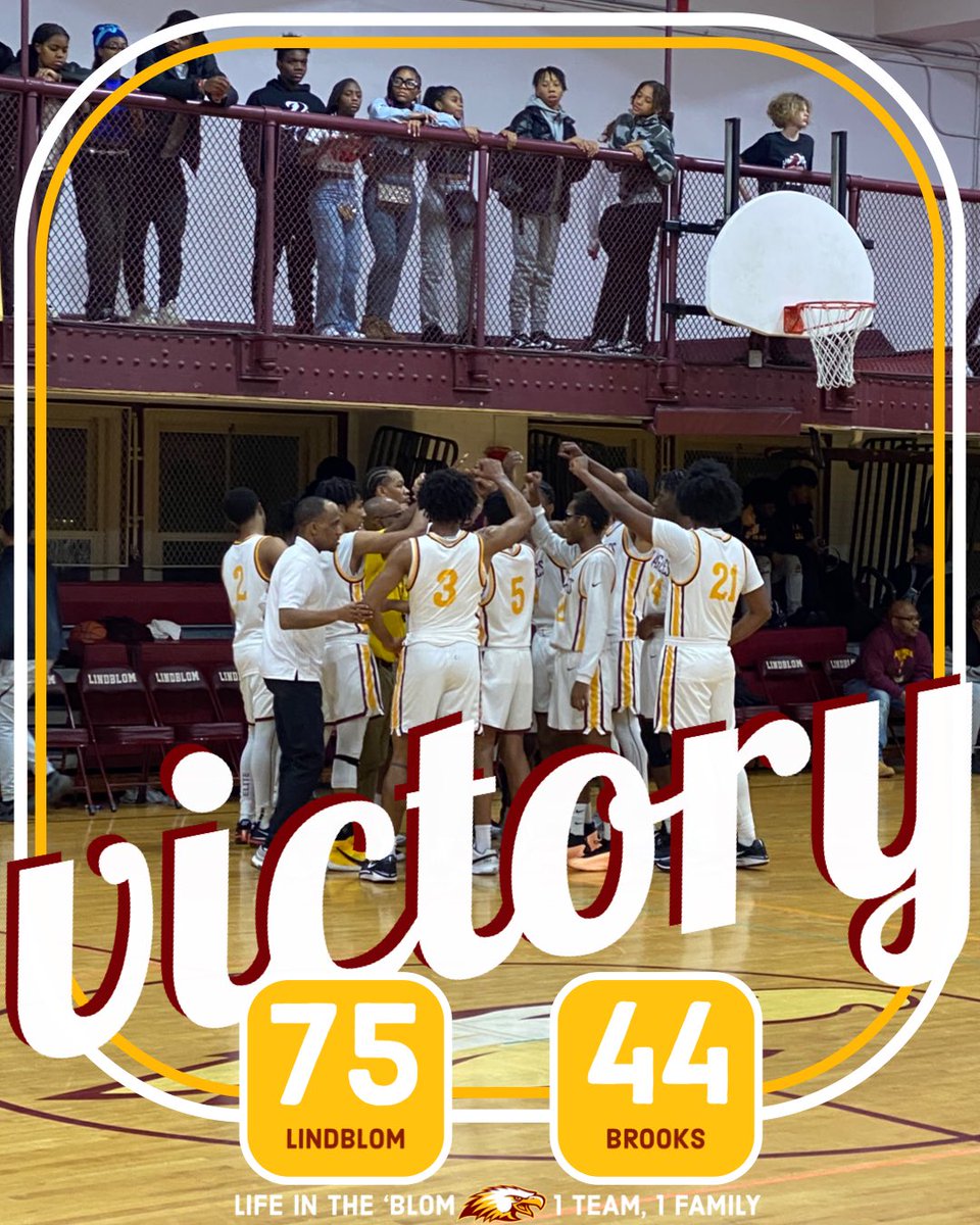 basketball_lmsa's tweet photo. Lindblom (12-6, 3-2) defeats Brooks, 75-44, on Alumni Night.

Ray Colvin (‘24) shot 💯 (4 👌🏾s), finishing w/ 15.

J. Stevenson: 18p/5a
Q. McCoy: 11p/5a/2s
K. Capers: 11p
M. Moses: 8p (✌🏾slams)
A. Branch: 5p/2s
O. Kamal: 5p
K. Williams: 2p/3a
H. Johnson: 6r

#NestProtected ❤️🦅💛 https://t.co/Y0KieUbzYE