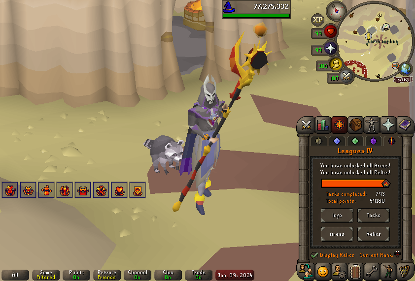OSRSKooky's tweet photo. Definitely burnt out after dragon on the main, but, my first Leagues was a success! Managed to get adamant on the iron too. https://t.co/tBCgsCOGwZ