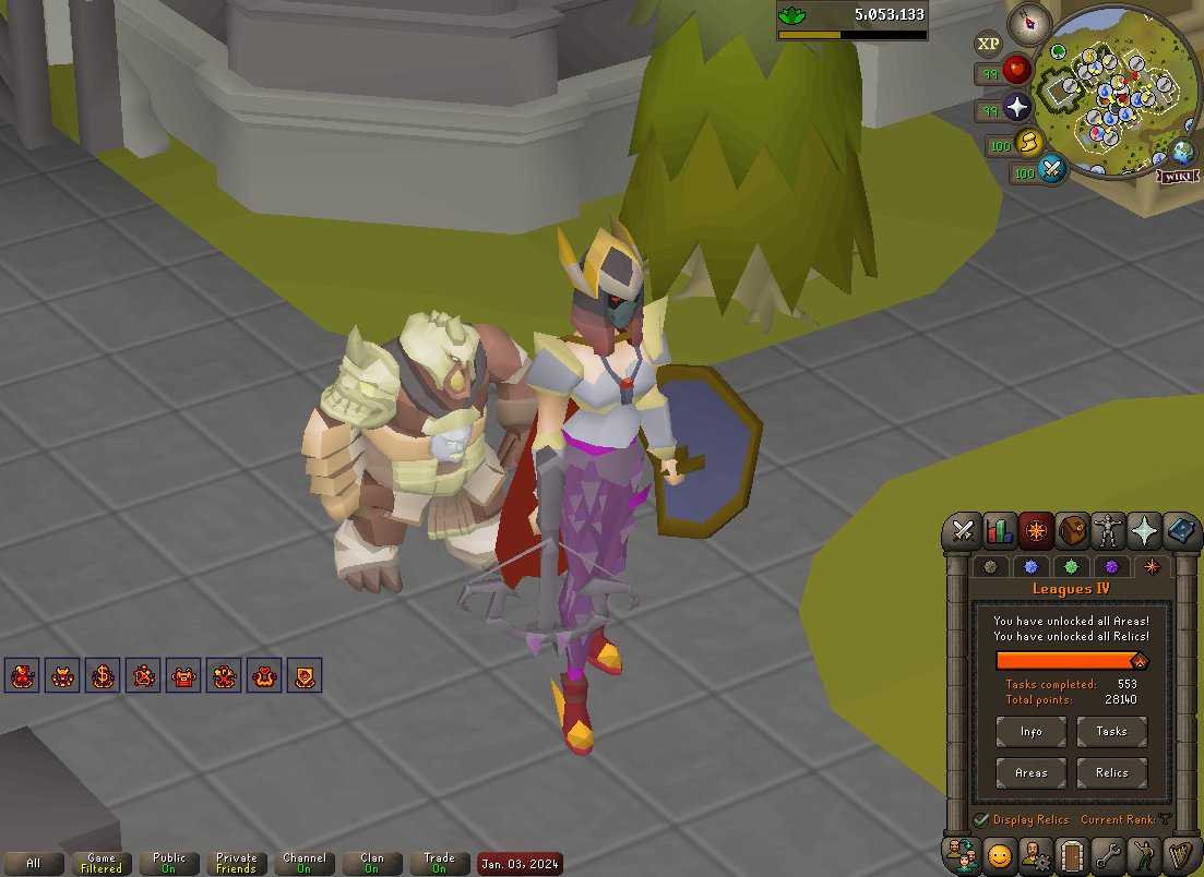 OSRSKooky's tweet photo. Definitely burnt out after dragon on the main, but, my first Leagues was a success! Managed to get adamant on the iron too. https://t.co/tBCgsCOGwZ