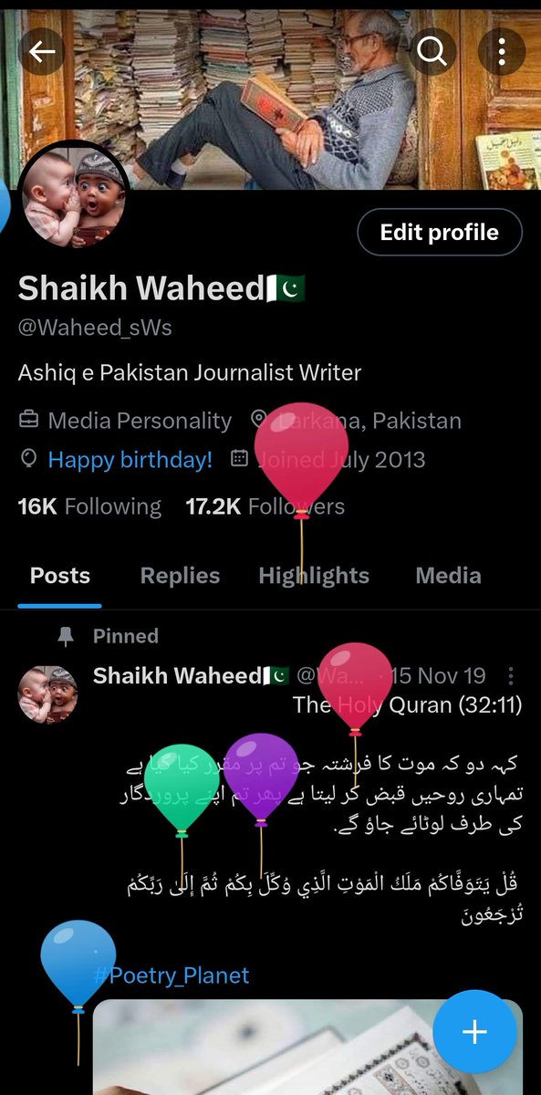 Waheed_sWs's tweet photo. شکریہ X اب دیکھتے کون مبارک دیتا ہے.
#HappyBirthday To me😜 https://t.co/FATvH6tMvi
