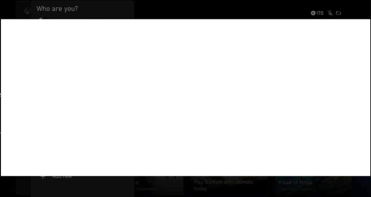⚠️XBOX people, I need help ⚠️
Every time I log in to this account, it makes me type the password, and then it just stays on a white background like that forever.

It got the audacity to ask me, "Who are you?" 
My G, it's me who made you, lol.

I removed it, added it back, and