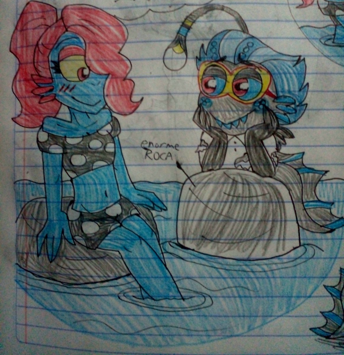 Yoxd888's tweet photo. Forgive me, but I'm shipping Undyne from Underswap with Baxter from Hazbin Hotel, because they're both fish and love science🐟🔬⚗️
#HazbinHotelBaxter #Baxter #UnderswapUndyne #Undyne
#UndyneTheUndying https://t.co/gnVcStwp3I