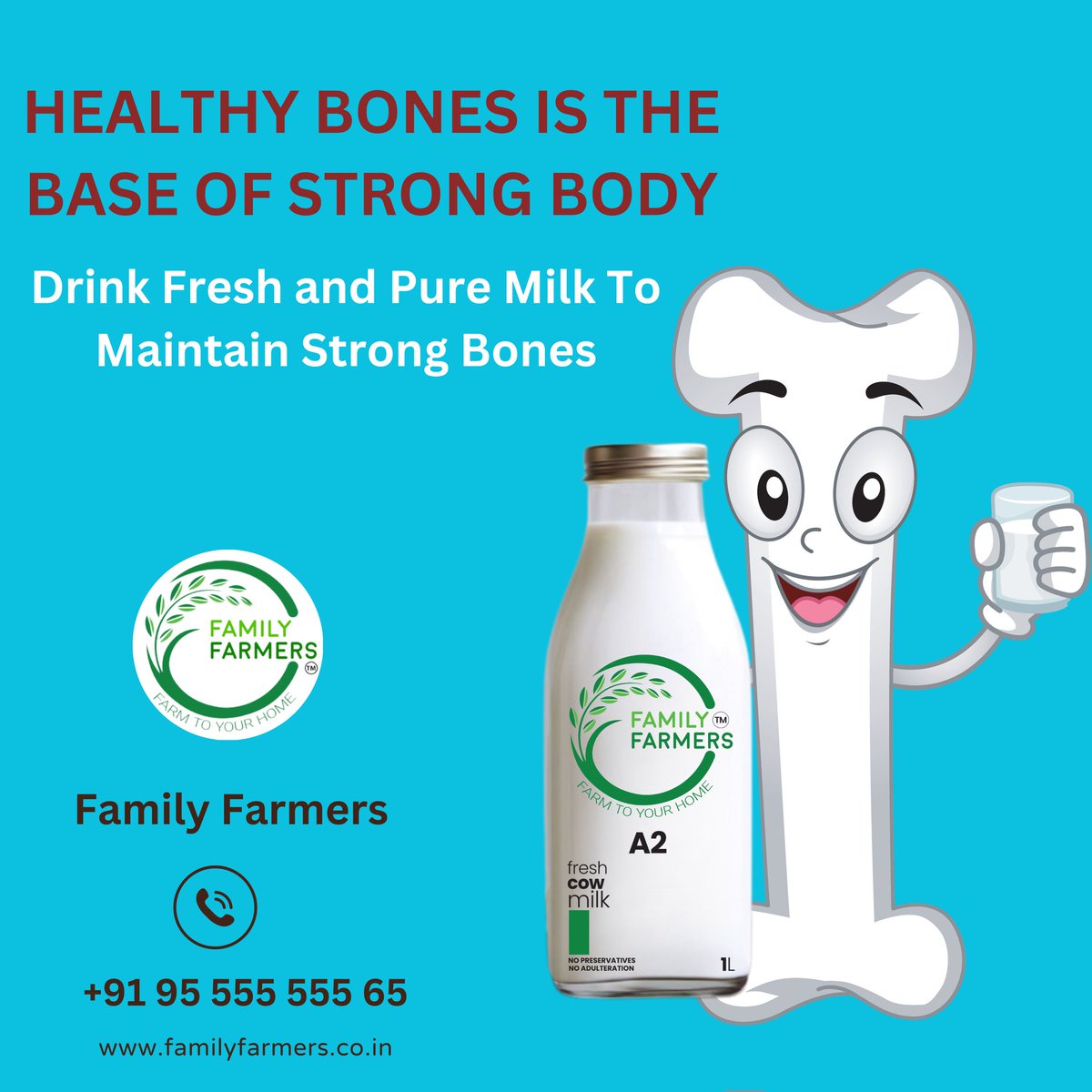 Body needs calcium to maintain strong bones and to carry out many important functions. 
. 
. #familyfarmers #milkindelhi #milk #sahiwalmilk #sahiwalcowmilk #calicum #strongbone #strongbody #puremilk #a2sahiwal #a2milk #a2cowmilk