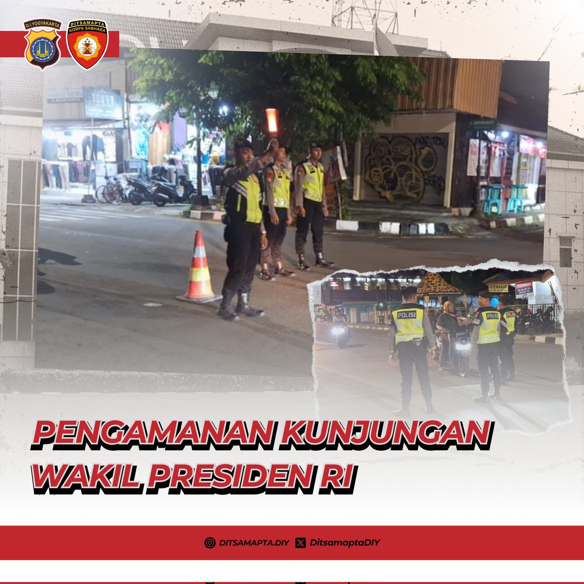 DitsamaptaDIY's tweet photo. -humassamapta, Direktorat Samapta Polda DIY melaksanakan Penyisiran dan Pengamanan di Sekitar Pura Pakualaman dalam Rangka Kunjungan Wakil Presiden RI atas pernikahan putra KGPAA Pakualam X. @PoldaJogja https://t.co/itTQzXyeLb