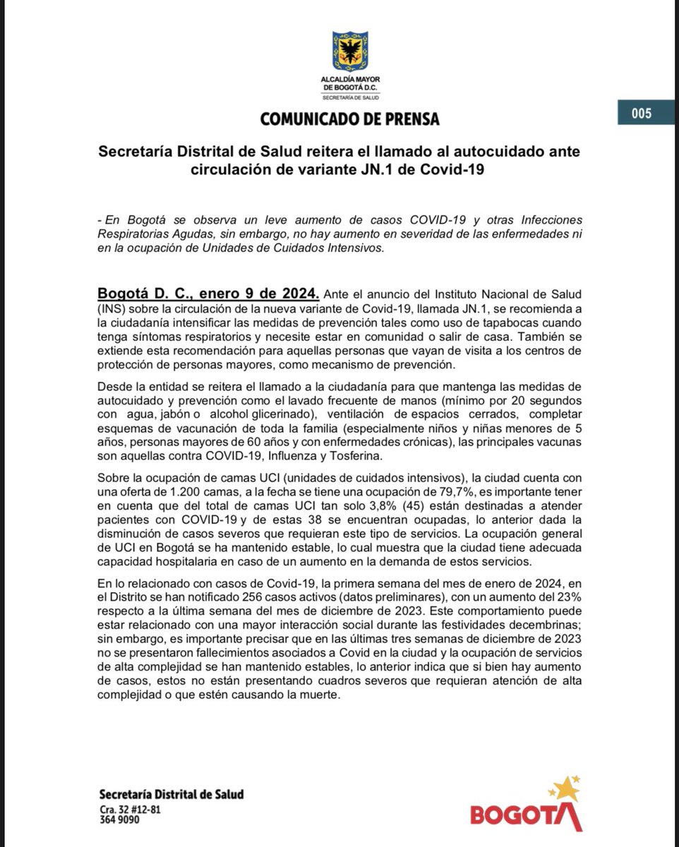 Secretaría Distrital de Salud tweet media