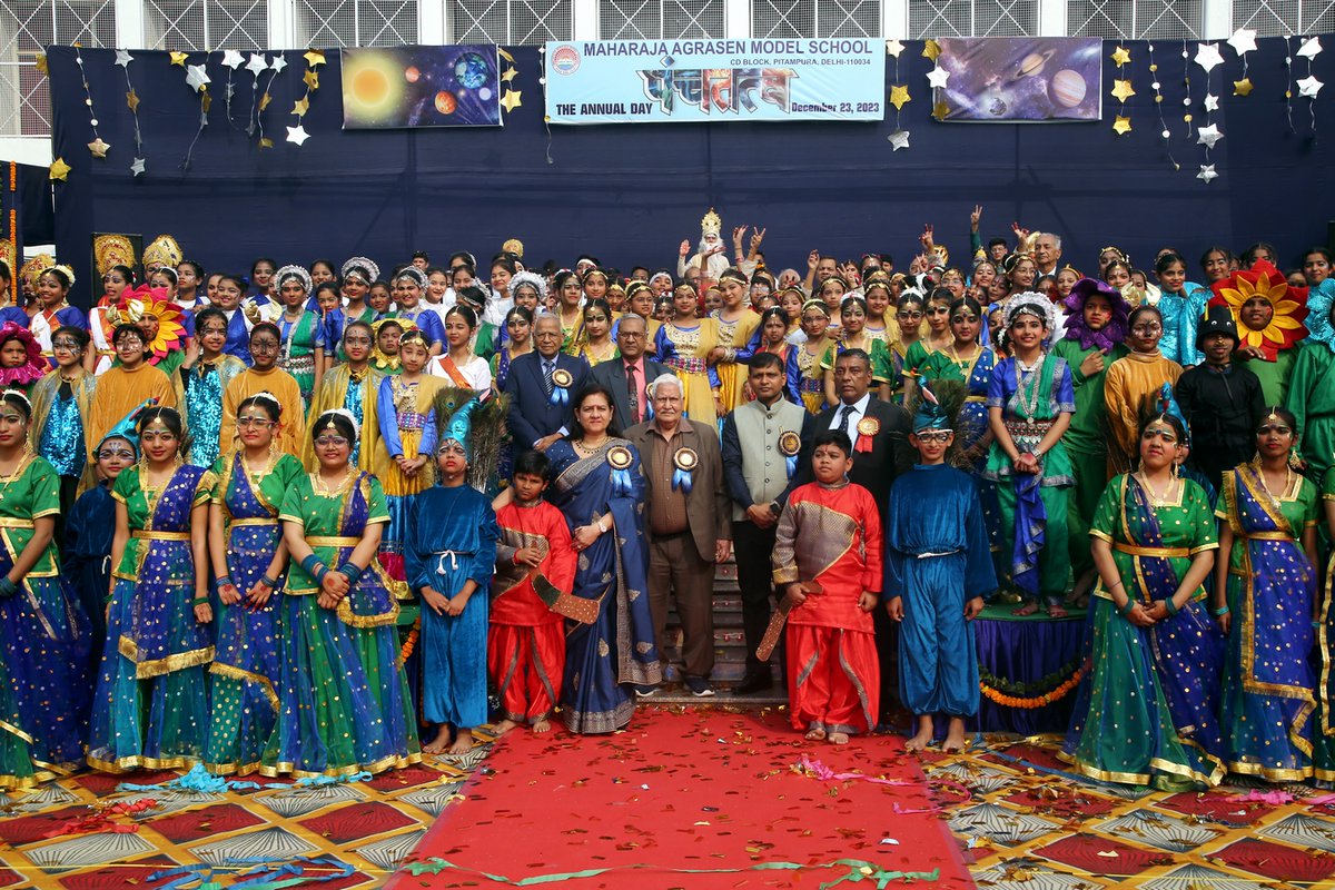 ✨ #MAMSAnnualDay Highlights! 🎉 Maharaja Agrasen Model School, Pitampura, Delhi, dazzled on Dec 23, 2023, with "Panchtatva." Honored guests, cultural extravaganza, and sustainability-themed performances marked the joyous celebration. #MAMS <a href="/pratibhakohli/">Pratibha Kohli</a> <a href="/cbseindia29/">CBSE HQ</a>