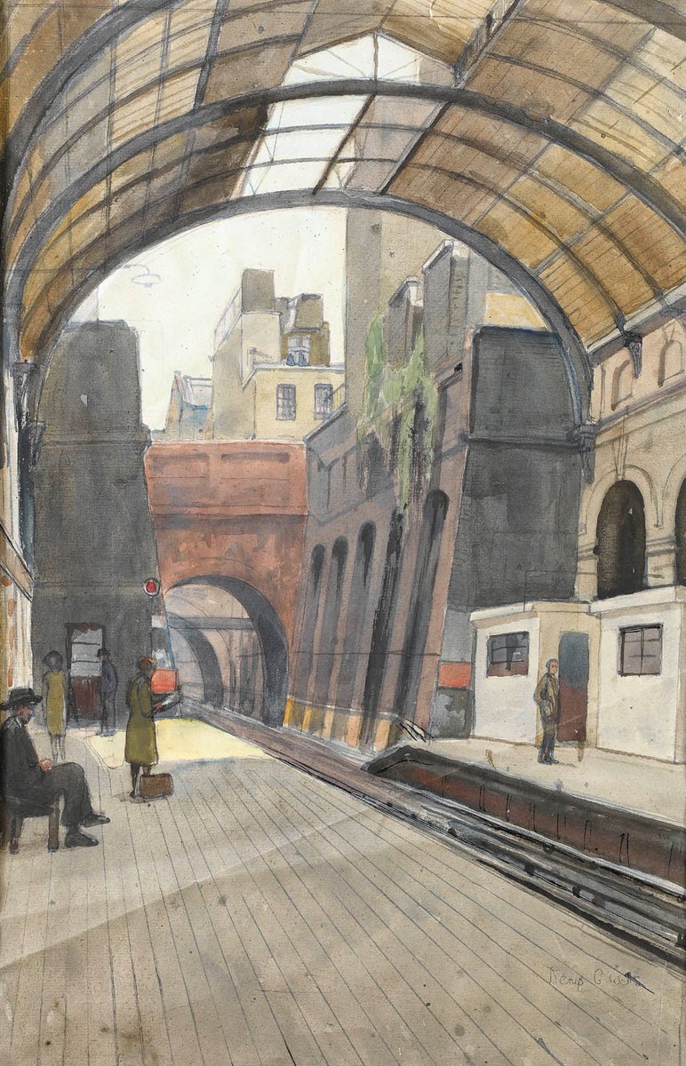 'Notting Hill Gate' by Denys G. Wells (1881–1973)

(Private collection)