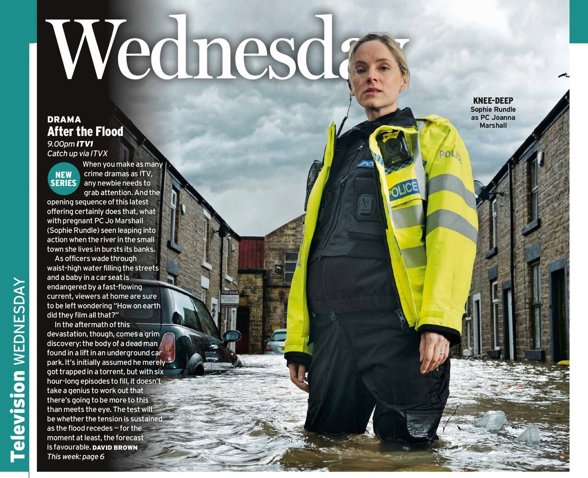 New crime drama After the Flood begins tonight at 9.00pm on ITV1. My <a href="/RadioTimes/">Radio Times</a> pick of the day #AfterTheFlood