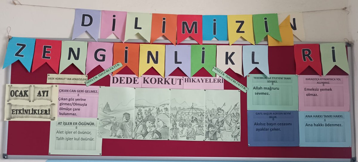 Ataturkio's tweet photo. Öğrencilerimizin Tarihini, kültürünü ve toplumsal değerlerini anlamasını sağlayan ''Dilimizin zenginlikleri projesinin''  ocak ayı Dede Korkut Hikayeleri çerçevesinde etkinlik ve çalışmalarımız devam ediyor. 
@mfgunlu @ideaziz1 @CinarMEM21 @cinarmemproje https://t.co/DGC28tyBOd