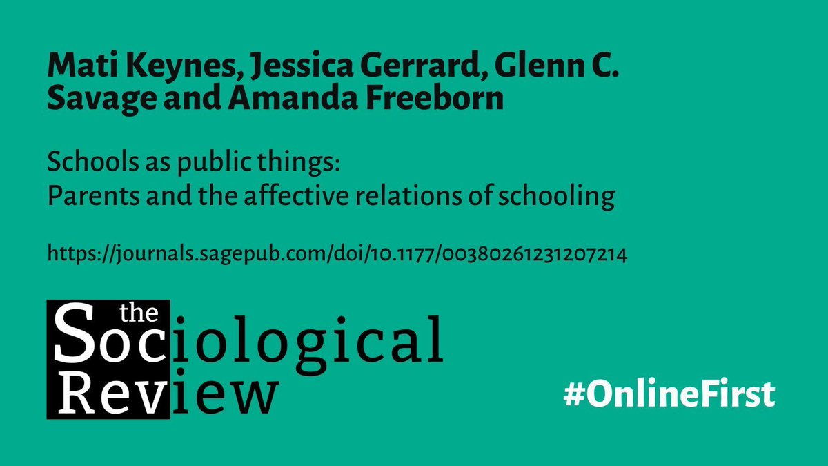 Mothers’ emotional relationship to their children’s #school reveals much about their understanding of #care, public space, community, the self and “the Other”. #OpenAccess research by @matildakeynes @Jess_Gerrard @glenncsavage @Amanda_Freeborn @EduMelb buff.ly/41sd2dS