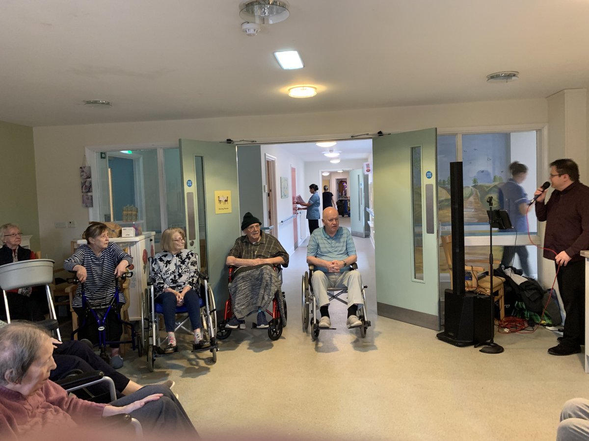 RHHealthcare's tweet photo. Music filled the air in Red Rose as talented singer James Fry led us in a sing-a-long. 
Not only does singing boost general well-being and mental health, it can lift your mood and help to bring back memories associated with the music. https://t.co/jMe8mmv9WP