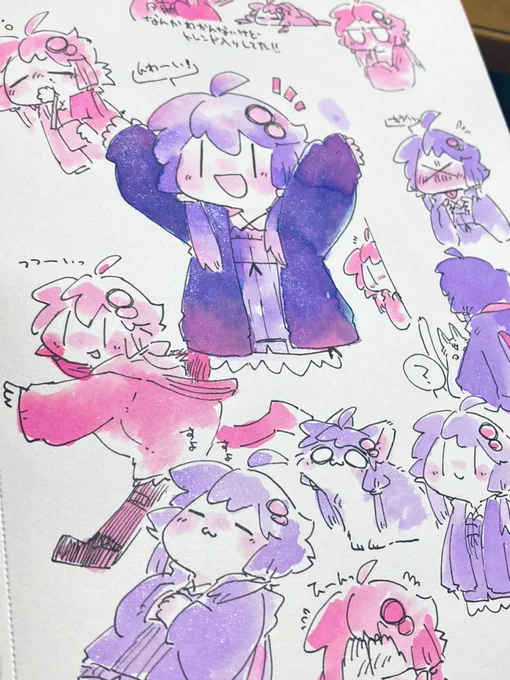 インクラクガキできてないので写真から過去絵をぺたり 