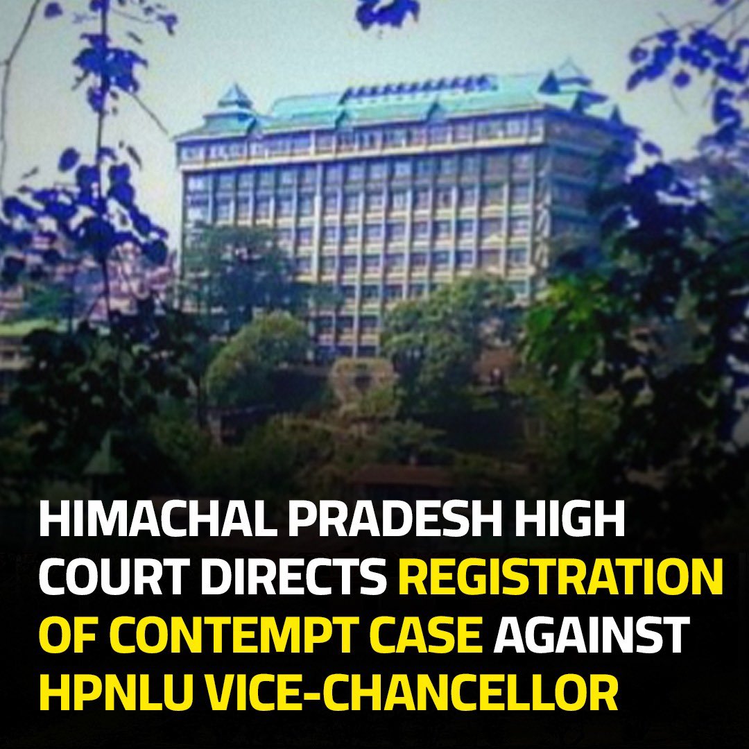 barandbench's tweet photo. Justice Ajay Mohan Goel observed that Prof Jaiswal's decision to delegate the task of complying with an earlier court order to the University's Registrar indicated that she had willfully disobeyed the Court.

#HimachalPradeshHighCourt #ViceChancellor #HPNLU 

Details: https://t.co/LE5EGfCRqQ