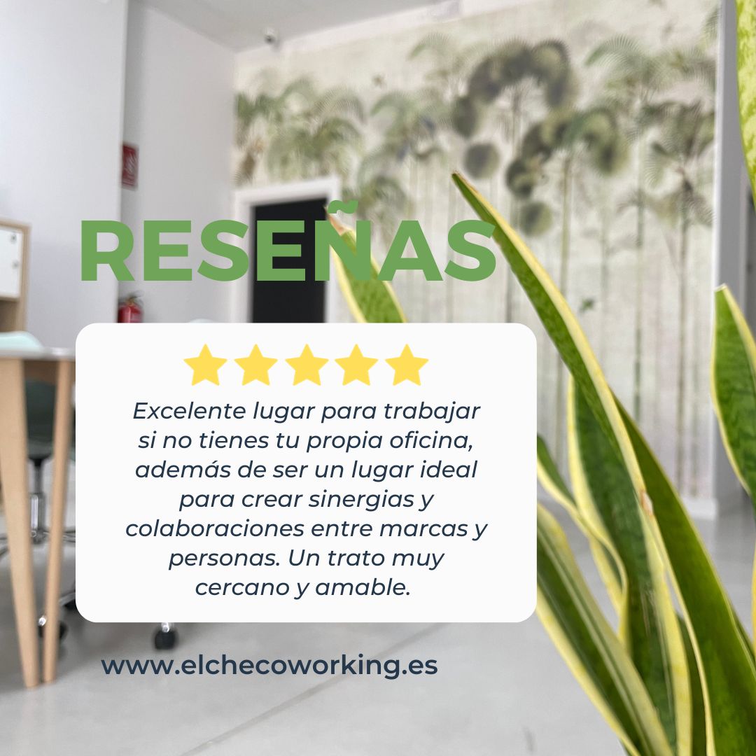 CoworkingElche's tweet photo. Esto dicen de nosotros  🥰

#ElcheCoworking https://t.co/Qm4WEH9ATW