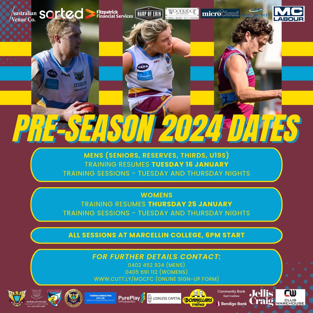 MarcellinOCFC's tweet photo. Pre-season is back, with our Mens starting next week and the Women commencing just before Aus Day.

Get down to the sessions at the Nest as we prepare for the 2024 season 🦅🦅

@Marcellin @MarcellinSport https://t.co/mhc5IcjfJi