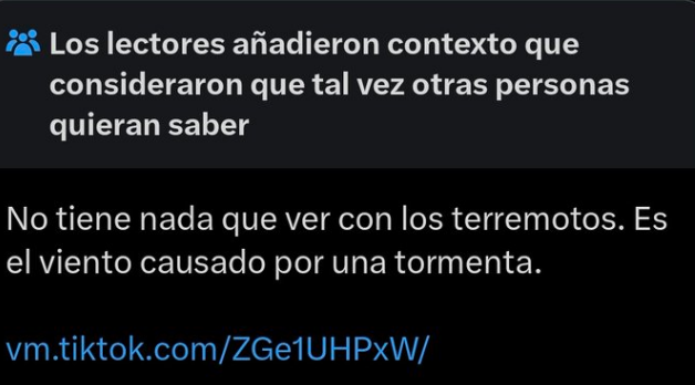 sumlemardu71957's tweet photo. @pineapplevl @destapandolose1 Si te vas a poner técnico tampoco es el viento sino los árboles agitados por el viento los que mueven la tierra, que bien pudo haberse soltado por un terremoto. https://t.co/qEBcSPVqW8