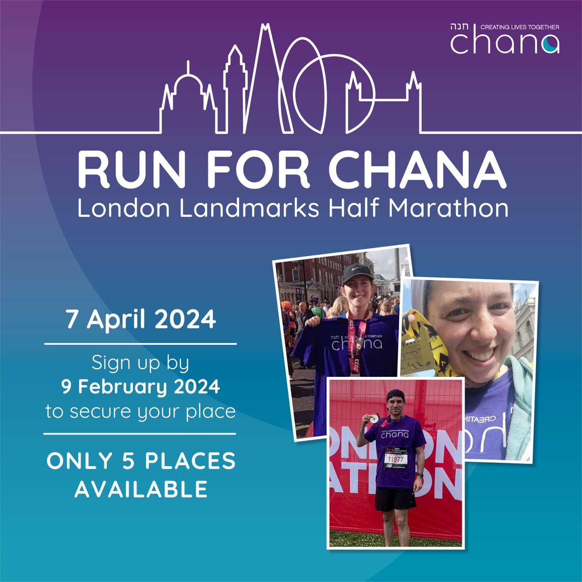 ChanaCharity's tweet photo. 📣📣📣We are excited to share that Chana will be part of the @LLHalf 2024! Hurry to reserve your chance to be part of #teamchana and help couples achieve their dream of starting a family! To register your interest contact  laura@chana.org.uk or DM us🏃🏼🥇👟 https://t.co/zpvEHoOihn