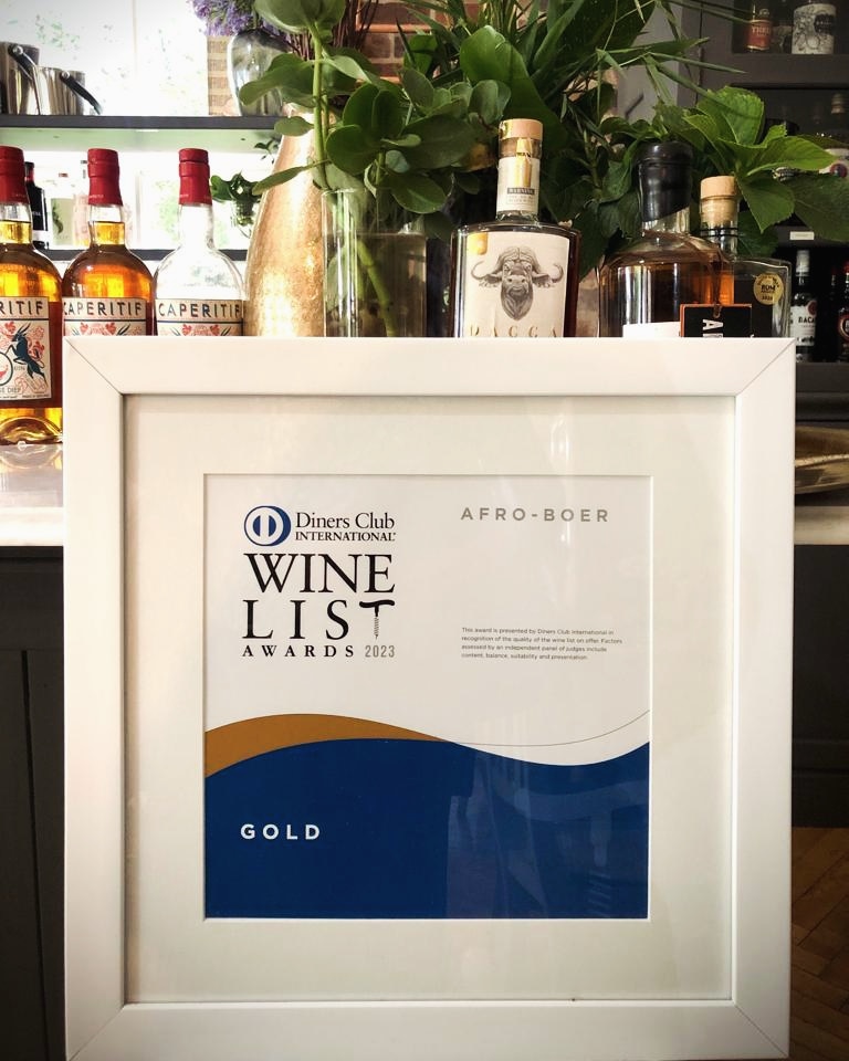 Even more reason to enjoy our Two-for-One wine hour (by glass or bottle).
🍷🥂

Daily from 4:30pm to 5:30pm.
Tonight our kitchen closes at 8:30pm.

Thank you @dinersclubsa 👏👏👏👏👏
#afroboer #dinner #winehour