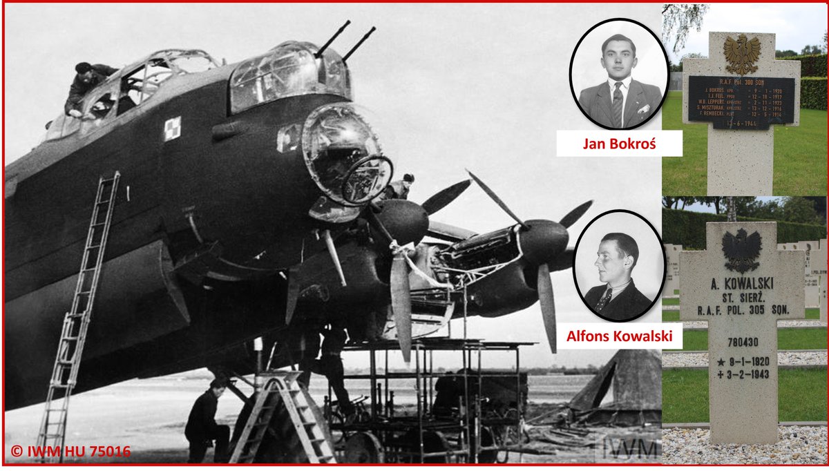 #OTD in 1920 Alfons Kowalski en Jan Bokroś zien het levenslicht. Als Wireless Operator sneuvelen ze op resp. 3-2-1943 en 13-6-1944.
Beiden rusten op het ereveld in Breda.
Lees over 13-6-1944: poolseoorlogsgraven.nl/twee-lancaster…
#80jaarbevrijding #remember #beleven #WW2 #Poolsebevrijders