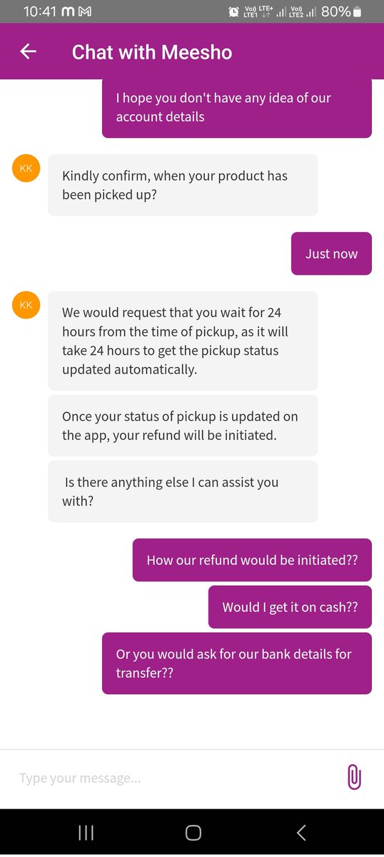 luvphysics035's tweet photo. Worst customer service, I have ever seen. No clear answer on my query. Indirect anwers seems to be confusing me for doing doing further fraud activity.
#fraud_meesho https://t.co/PdzmCPFi2W