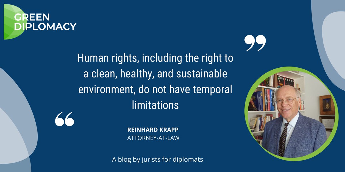 🌱Environmental harm done today will undeniably affect #FutureGenerations. How can we make sure their rights are also protected ? <a href="/ReinhardKrapp/">Reinhard Krapp</a> studies the #HumanRights of future generations and the developments made in this regard.

👉Read more here : greendiplomacy.org/article/enviro…
