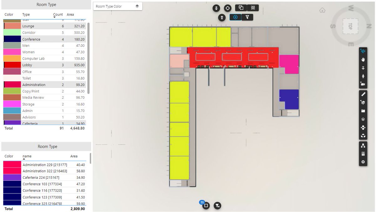 BimVcad's tweet image. Cutting #spaces to not hide #assets, then being able to apply themes and colors at the floor level, all in a fasted automatic way.

#vcad #powerbi #bim #spacemanagement #businessintelligence #revit #navisworks #ifc