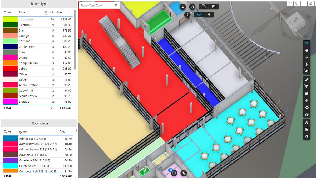 BimVcad's tweet image. Cutting #spaces to not hide #assets, then being able to apply themes and colors at the floor level, all in a fasted automatic way.

#vcad #powerbi #bim #spacemanagement #businessintelligence #revit #navisworks #ifc