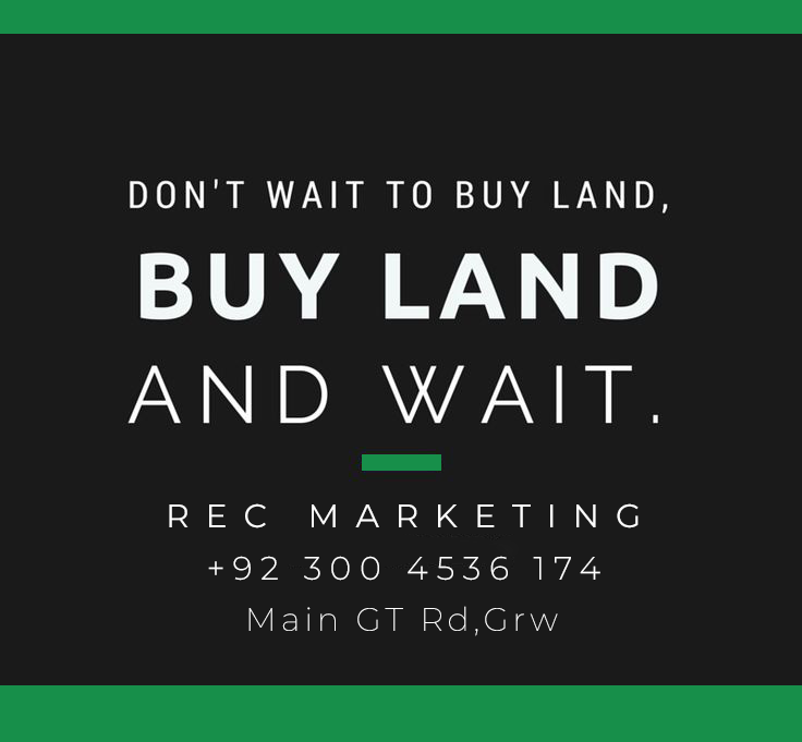 Muneebgrw's tweet photo. Don't Wait to Buy Land,
Buy Land &amp; Wait,
-----------------------------------------------
REC Marketing (Real Estate Consultants)
Call Us: +92 300 4536 174 or visit our site
https://t.co/ku9i50kERU
Office Address:
Rahwali Cantt, Main GT Rd, Grw.

#recmarketing #marketing https://t.co/9PiCPd67XJ