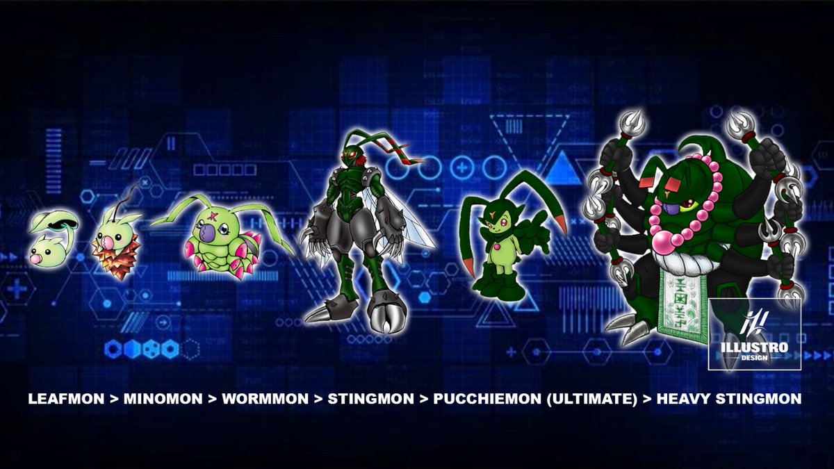 IllustroDesign's tweet photo. What if Digimon pulled a Rapidmon on Wormmon's line?

Randomly playing around in Photoshop...

What does the Wormmon stan @Karn_EX think about this 🤨🤣 I'm not a fan of the Pucchiemon, but the Kongoumon recolour should exist! https://t.co/Jg25fOEYpp
