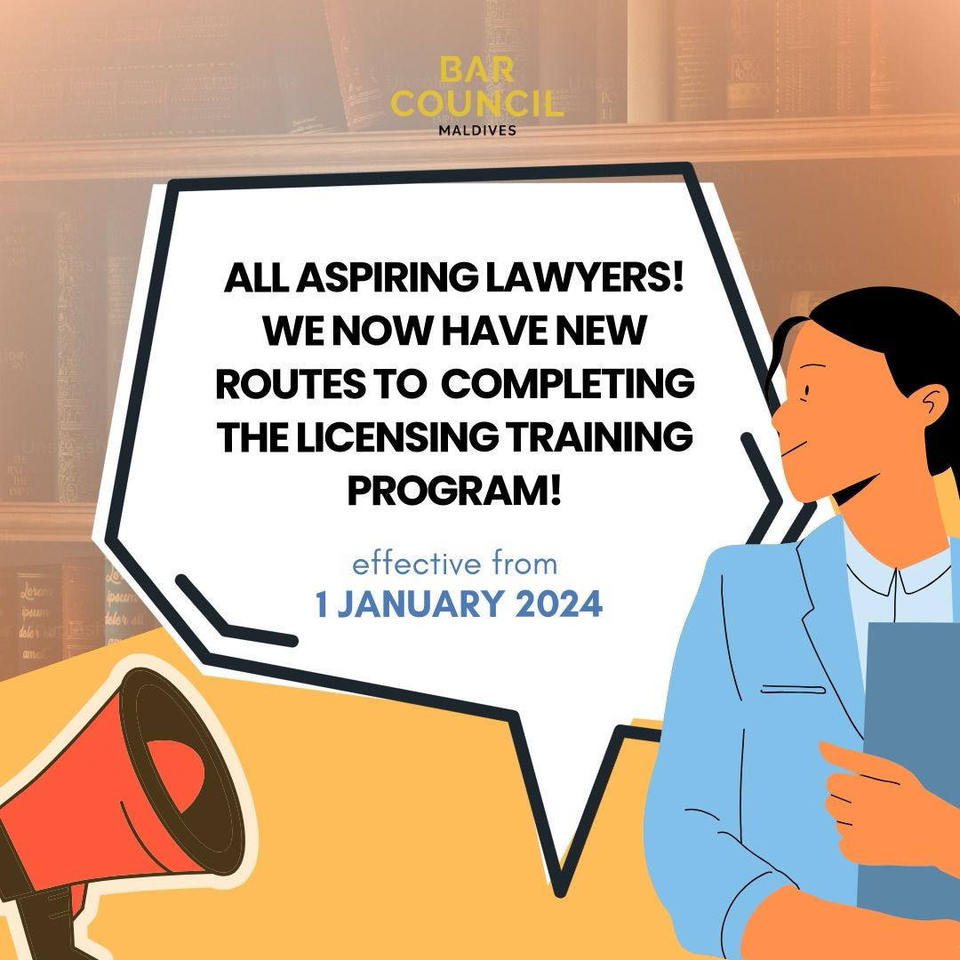 MvBarCouncil's tweet photo. We are introducing new routes to complete the Licensing Training Program, effective from 1 January 2024. Keep an eye out for more details! https://t.co/6y608PR5Le